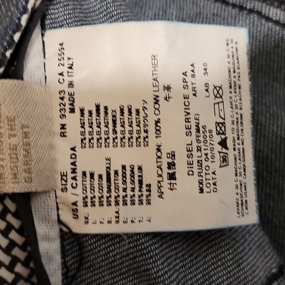 Diesel "Fluzi" Dark Denim Wide Leg Flare Jean's - Picture 8 of 9